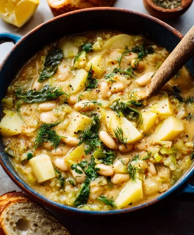 Lemon-Dill White Bean & Potato Soup