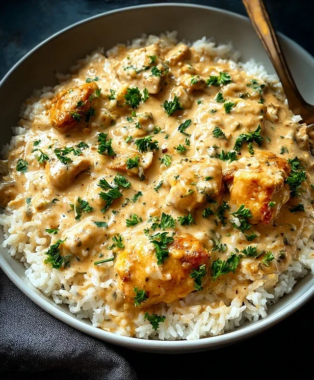 Creamy Smothered Chicken and Rice