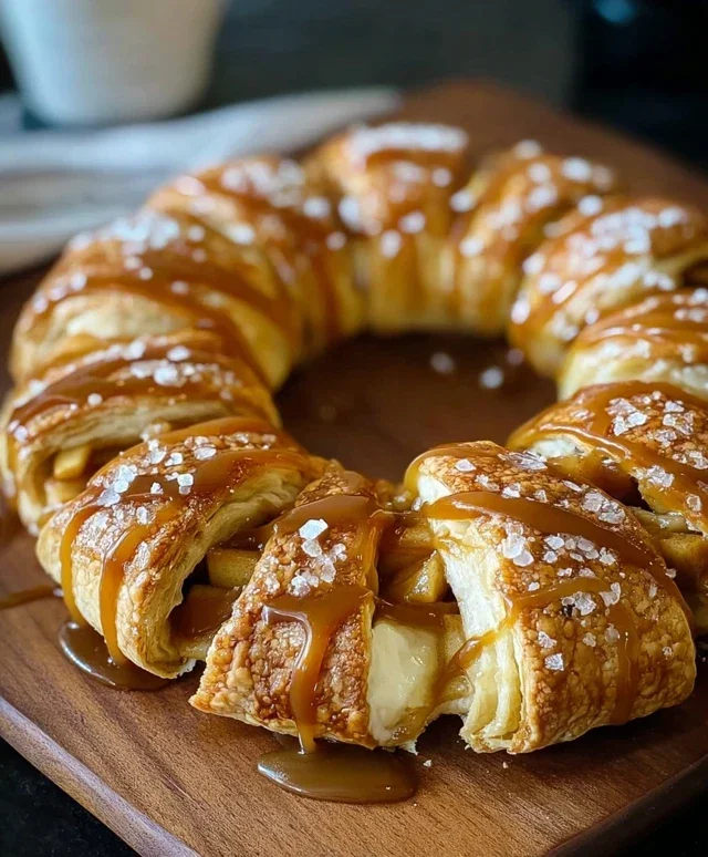 Caramel Apple Cream Cheese Crescent Ring