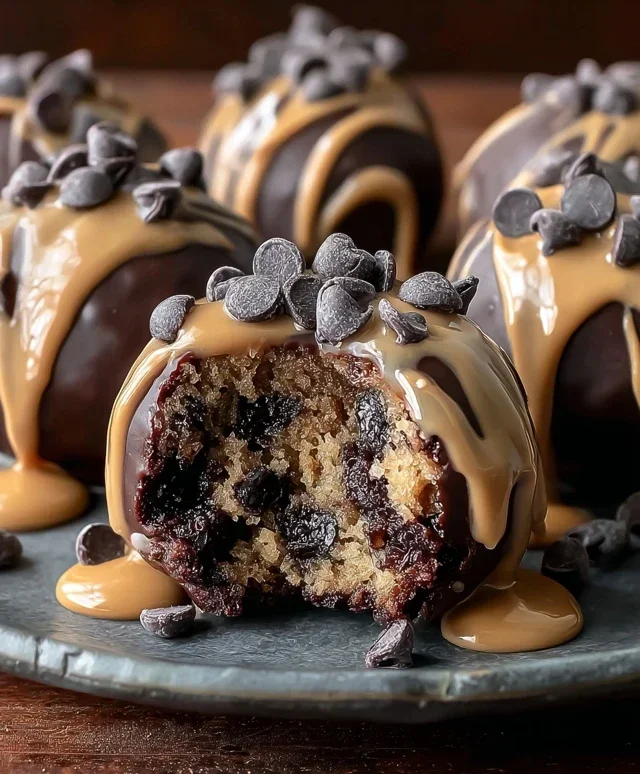 Chocolate Chip Cookie Dough Brownie Bombs