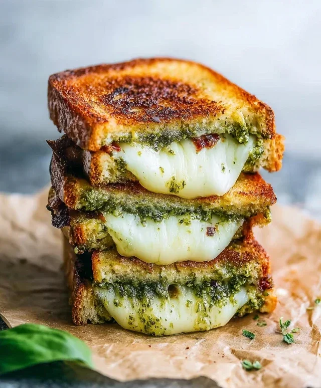 Sourdough Pesto Grilled Cheese