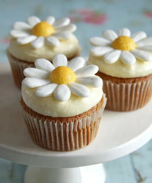 Super Cute Daisy Cupcakes