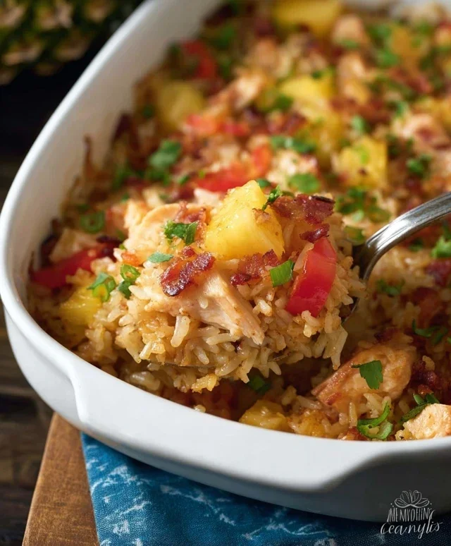 Aloha Pineapple Chicken Rice Casserole