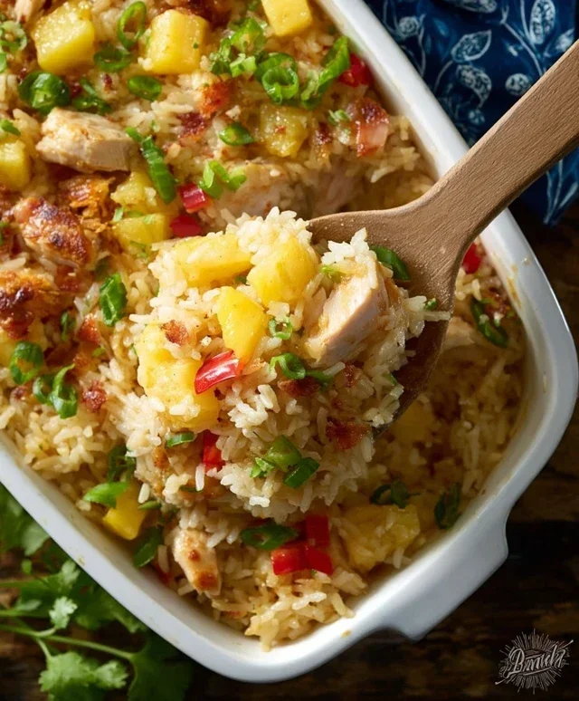 Aloha Pineapple Chicken Rice Casserole