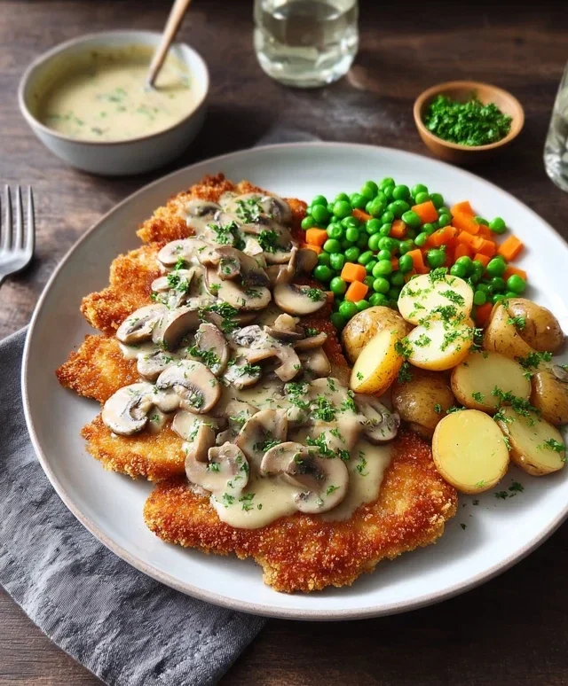 Rahmschnitzel Creamy Mushroom Schnitzel