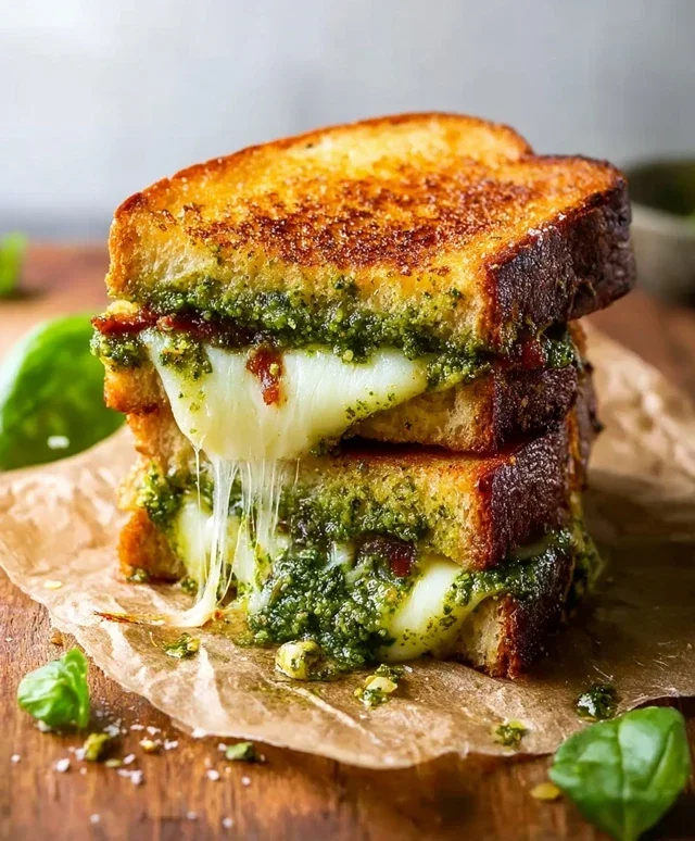 Sourdough Pesto Grilled Cheese