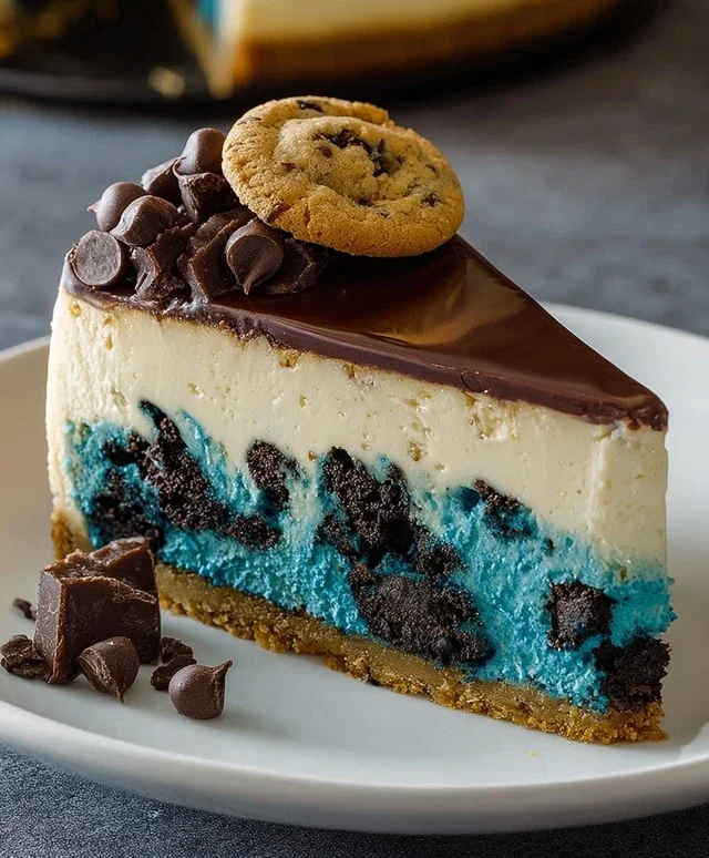 Cookie Monster Cheesecake