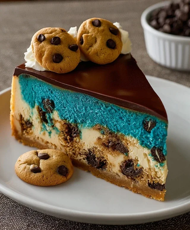Cookie Monster Cheesecake