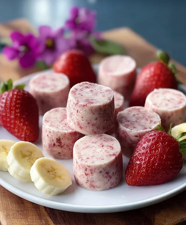 Strawberry and Banana Smoothie Bites for Dogs