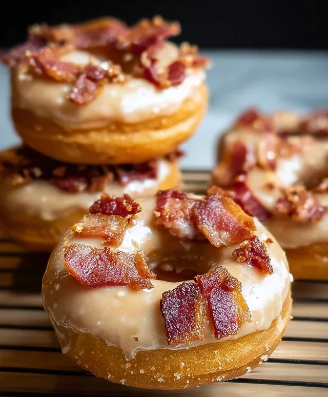 Maple Beef Beef Bacon Doughnuts