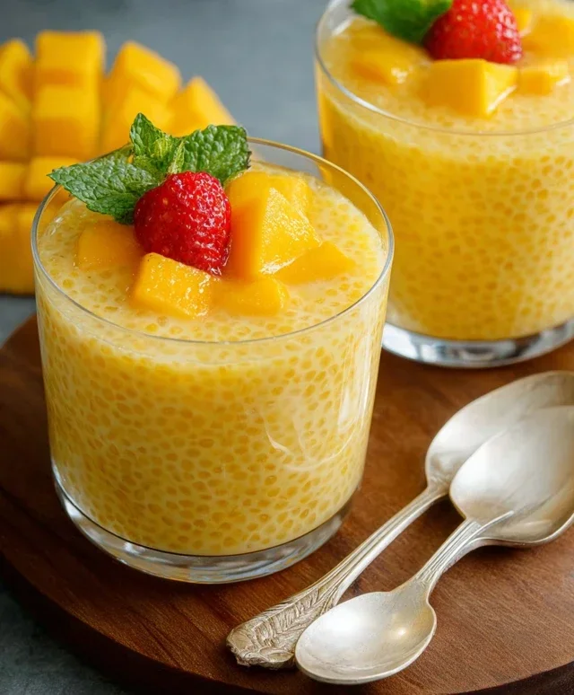 Mango Tapioca Pudding (Mango Sago)