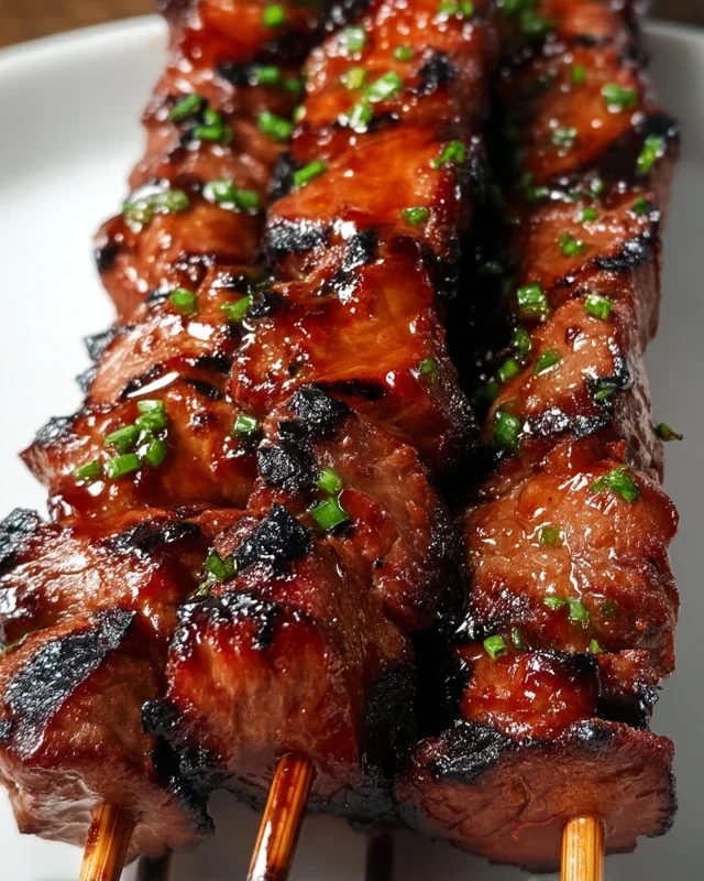 BBQ Beef Skewers with Filipino BBQ Marinade