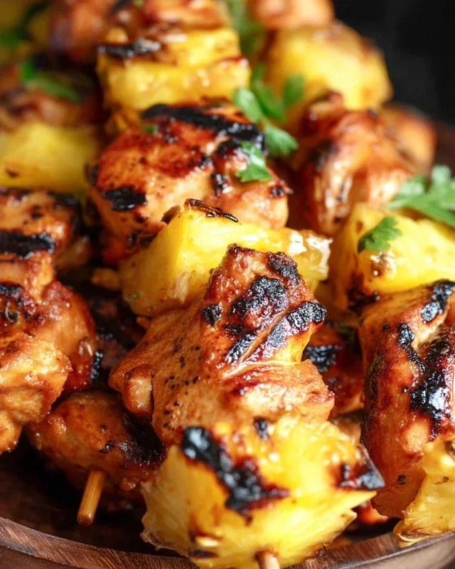 Pineapple Chicken Kebabs Recipe