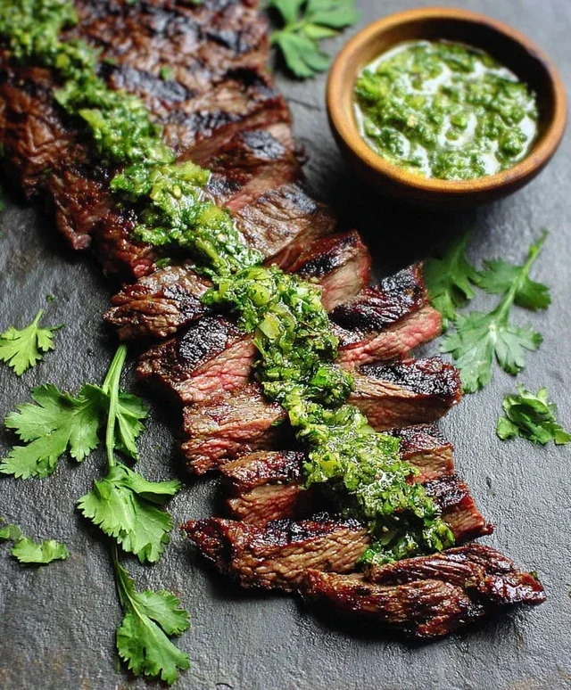 Skirt Steak Marinade Recipe with Chimichurri Recipe