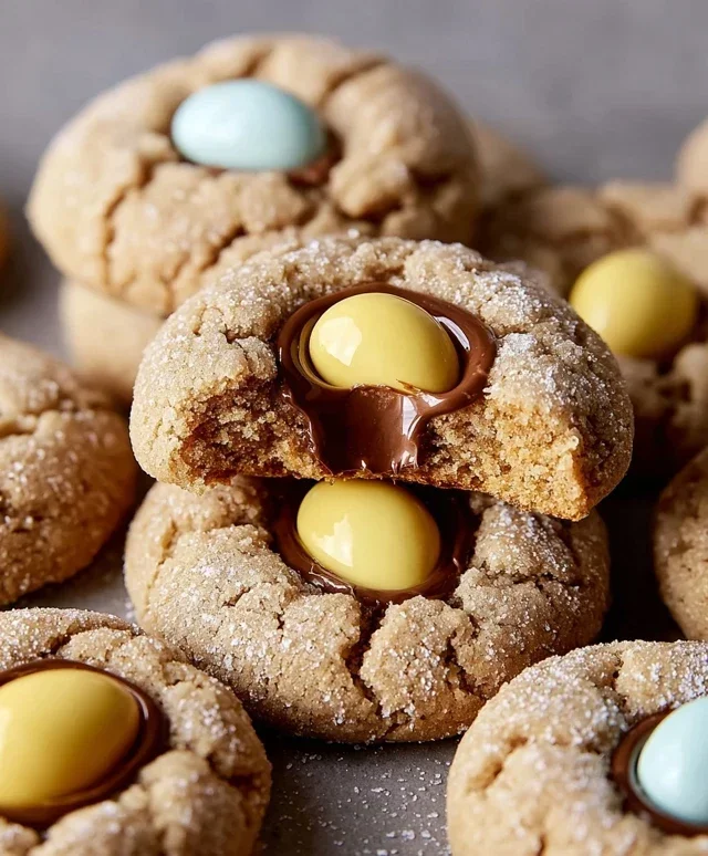 Cadbury Egg Kiss Cookies