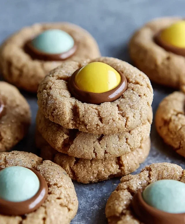 Cadbury Egg Kiss Cookies