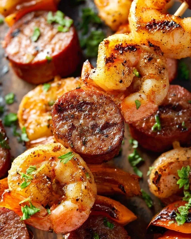 Sausage and Shrimp Kabobs