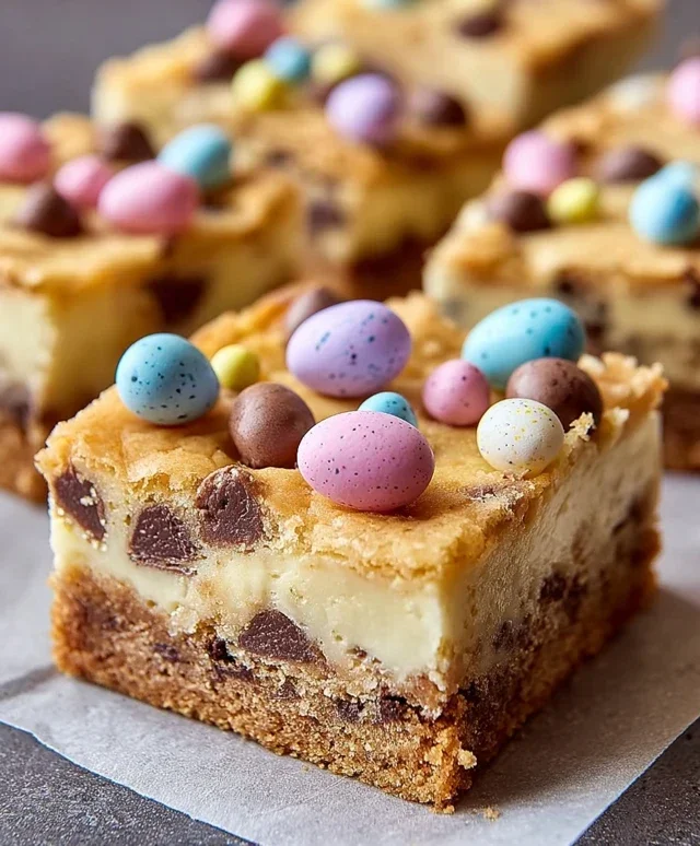Mini Egg Cheesecake Cookie Bars