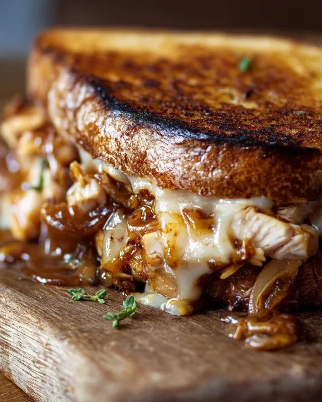 BBQ Chicken Grilled Cheese Sandwich
