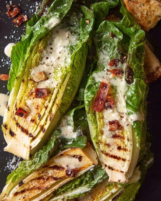 Grilled Romaine Caesar Salad Recipe