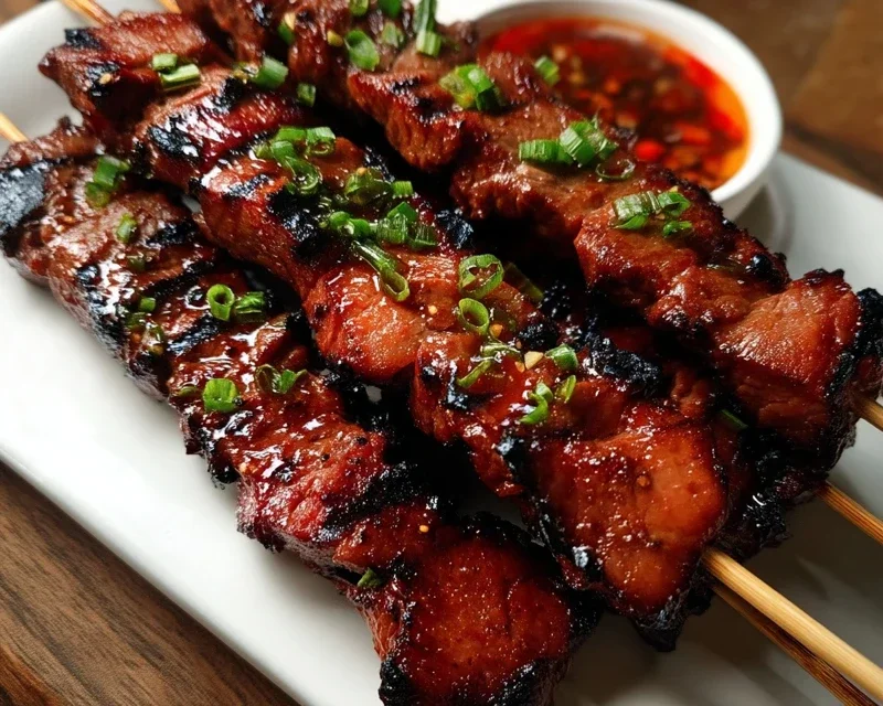 BBQ Beef Skewers with Filipino BBQ Marinade