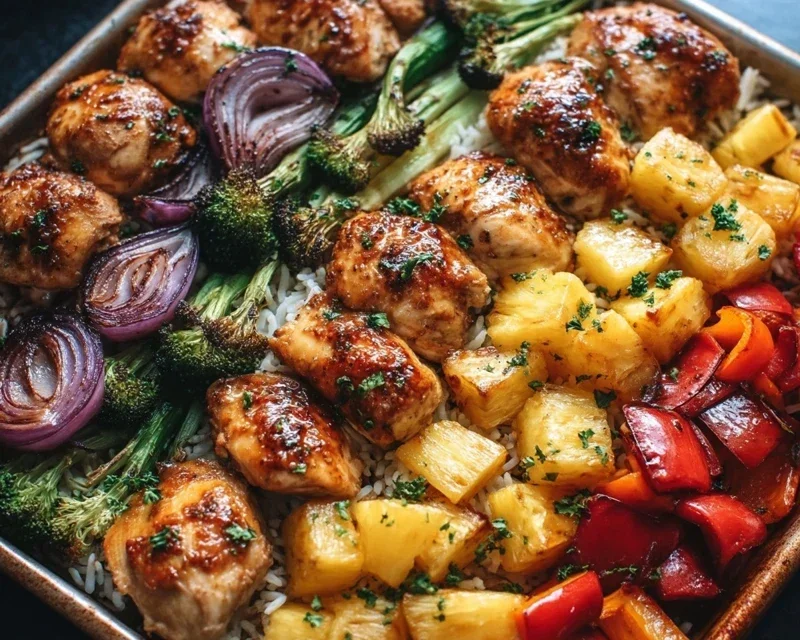 Hawaiian Chicken Sheet Pan