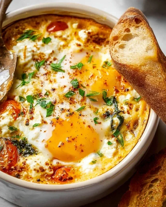 Baked Feta Eggs