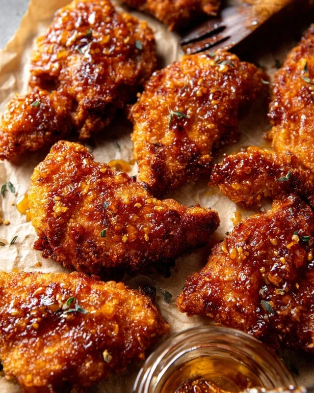 Baked Crunchy Hot Honey Chicken