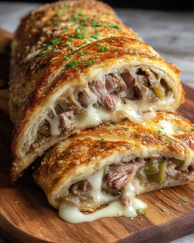 Philly Cheesesteak Stromboli