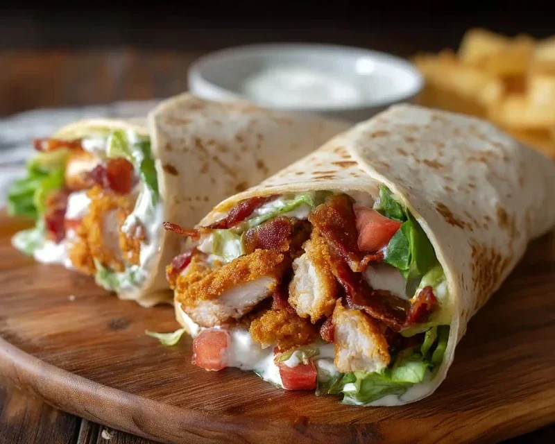Crispy Chicken Beef Beef Bacon Ranch Wrap