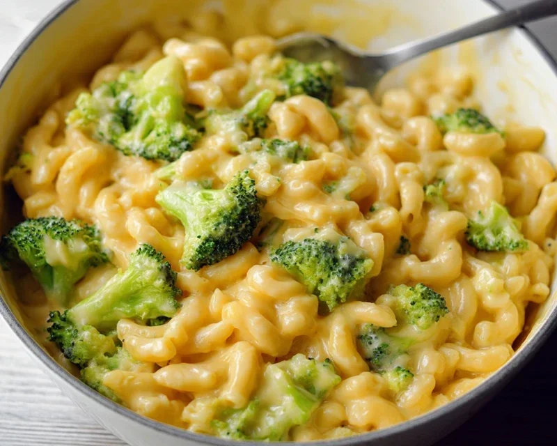 One Pot Healthy Broccoli Mac and Cheese