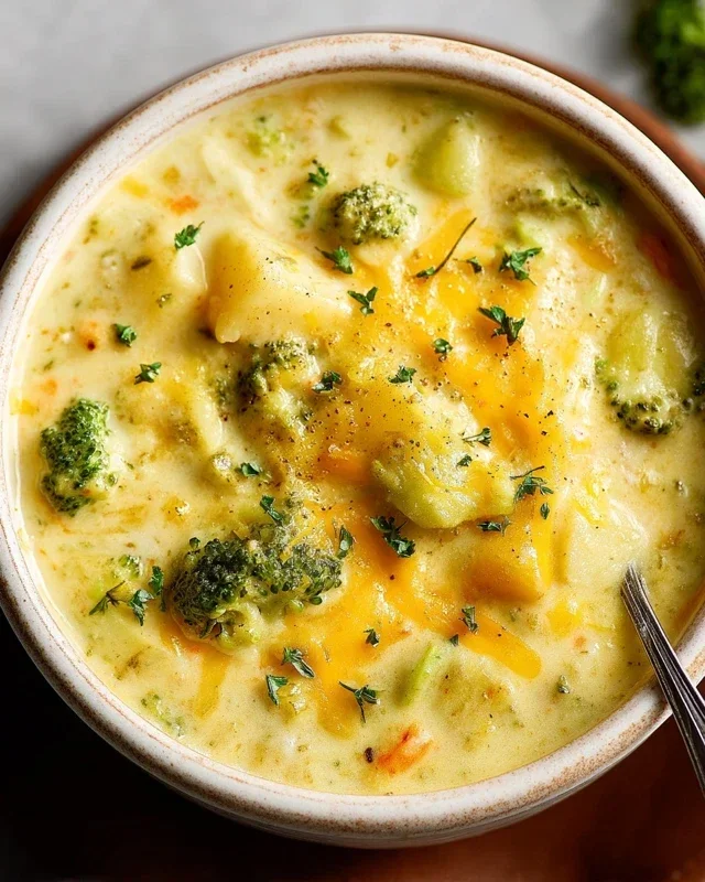 Broccoli Potato Cheese Soup Recipe