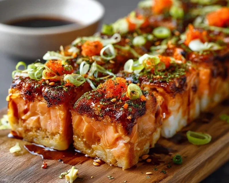 Spicy Salmon Sushi Bake Recipe
