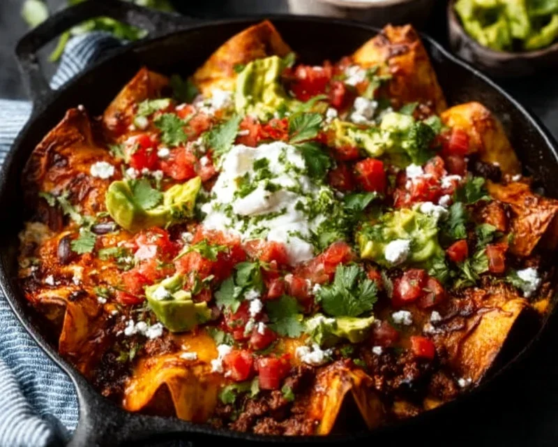 Beef Skillet Enchiladas