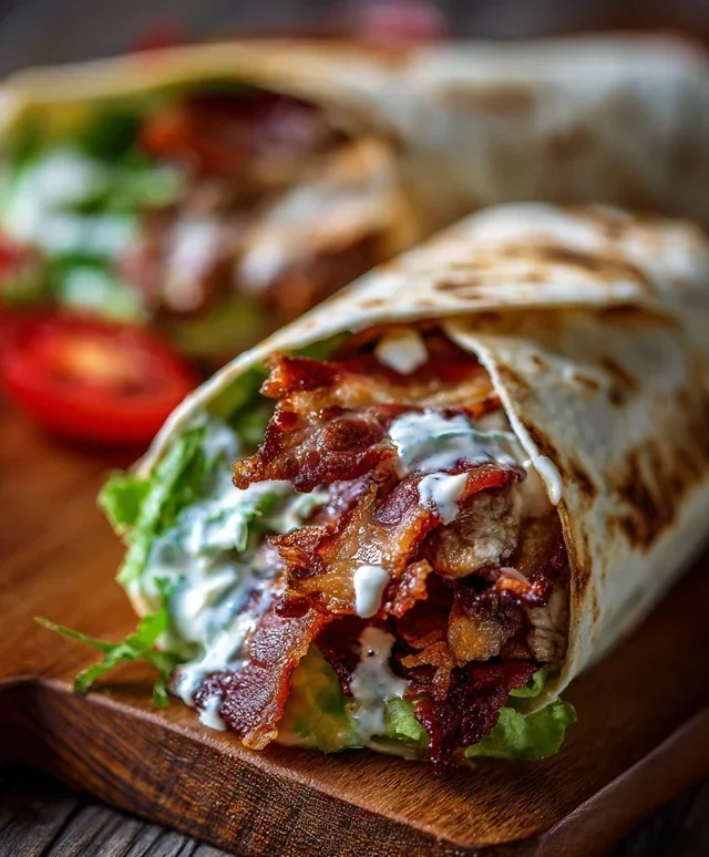 Crispy Chicken Beef Beef Bacon Ranch Wrap