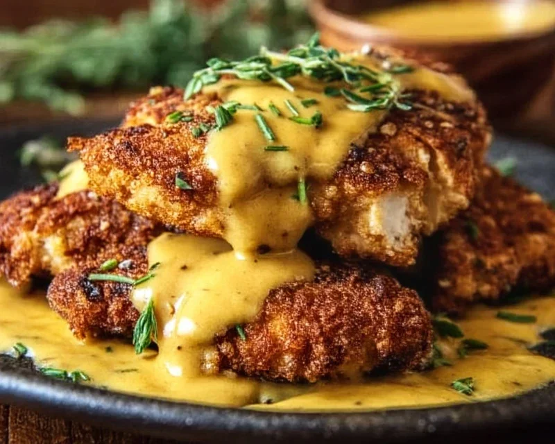 Pretzel Chicken with Mustard-Cheddar Sauce: An Amazing Ultimate Recipe