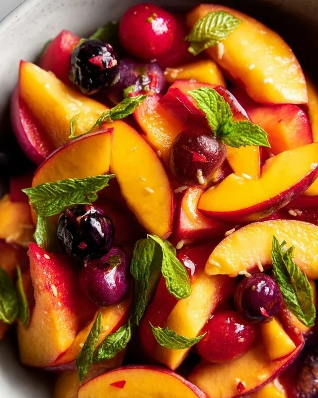 Summer Peach Fruit Salad