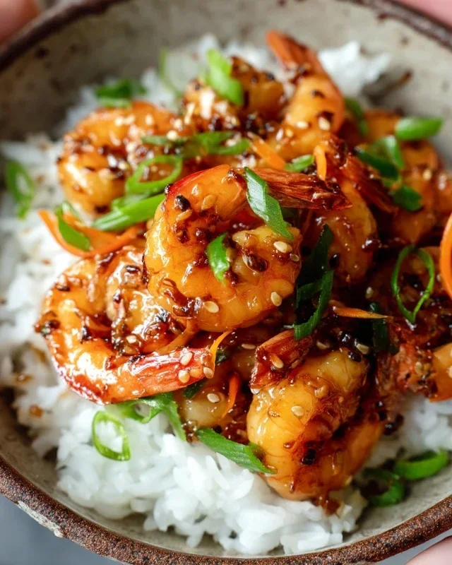 Honey Garlic Shrimp Bowls