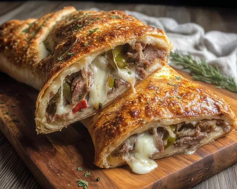 Philly Cheesesteak Stromboli