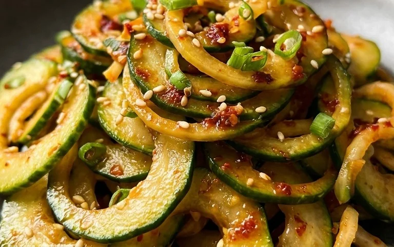 Spiral Cucumber Salad: Korean-Inspired Recipe