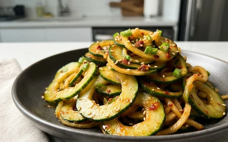 Spiral Cucumber Salad: Korean-Inspired Recipe
