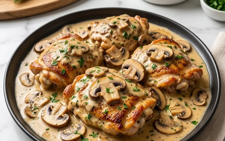Creamy Mushroom Chicken Recipe