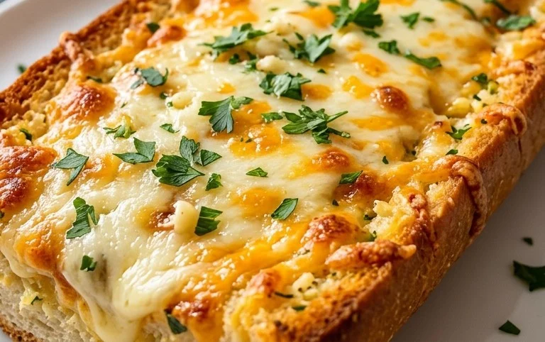BEST CHEESY GARLIC BREAD RECIPE