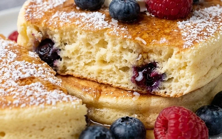 Fluffy Japanese Soufflé Pancakes