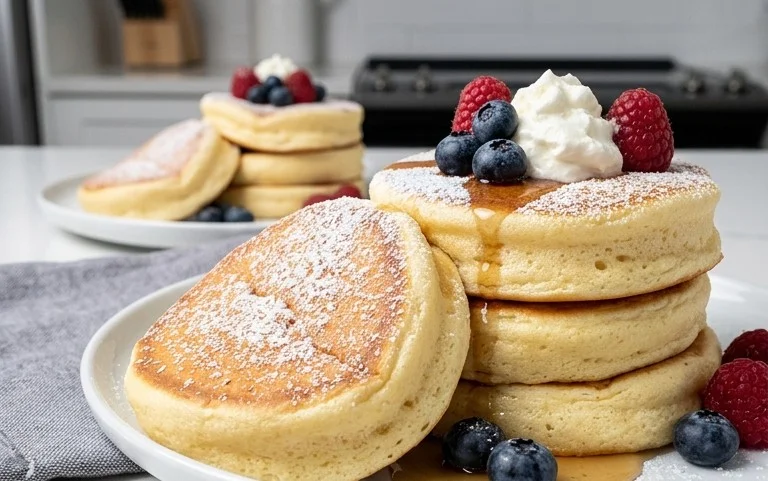 Fluffy Japanese Soufflé Pancakes