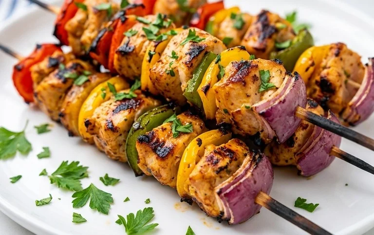 Air Fryer Chicken Skewers (VIDEO)