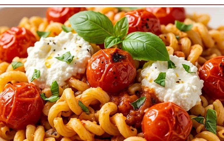Roasted Tomato and Garlic Ricotta Pasta