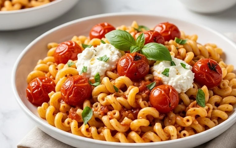 Roasted Tomato and Garlic Ricotta Pasta