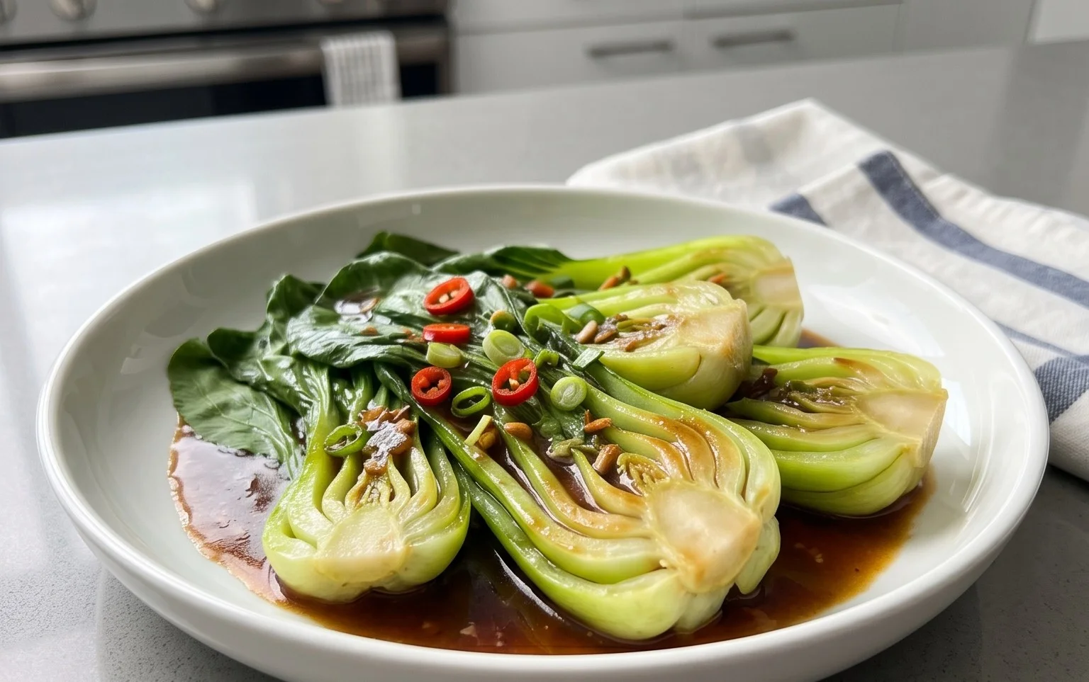 Bok Choy with Oyster Sauce