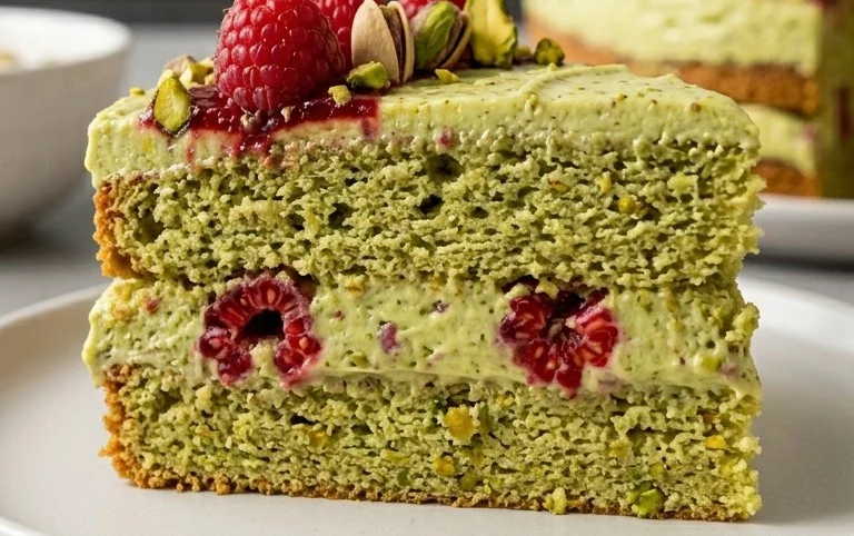 Pistachio Raspberry Cake